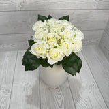 MELANIE ROSE BOUQUET X12 H10 - CREAM - 35140CM