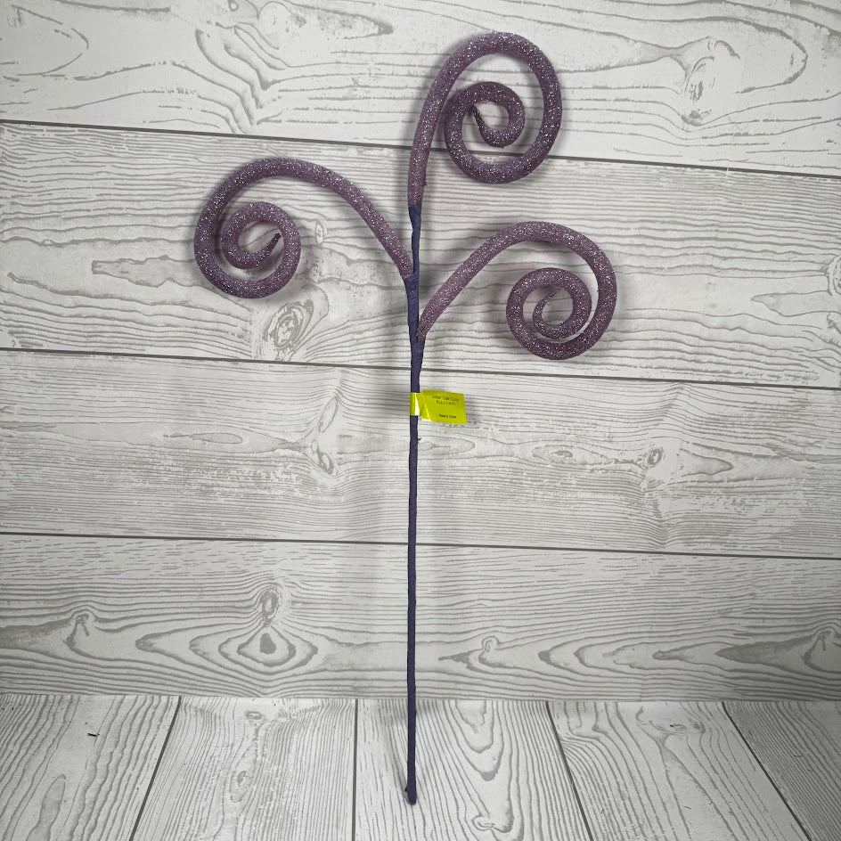 GLITTER TUBE CURLY PICK X3 H18 - LAVENDER - 63882LV * G