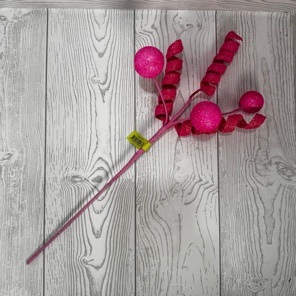 BALL CURLY PICK X5 H18 - HOT PINK - 63883HTPK * G