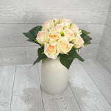 MELANIE ROSE BOUQUET X12 H10 - PINK - 35140PK