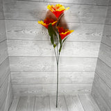 HIBISCUS SPRAY X3 H27 - CORAL/ORANGE - 29414CO * PU
