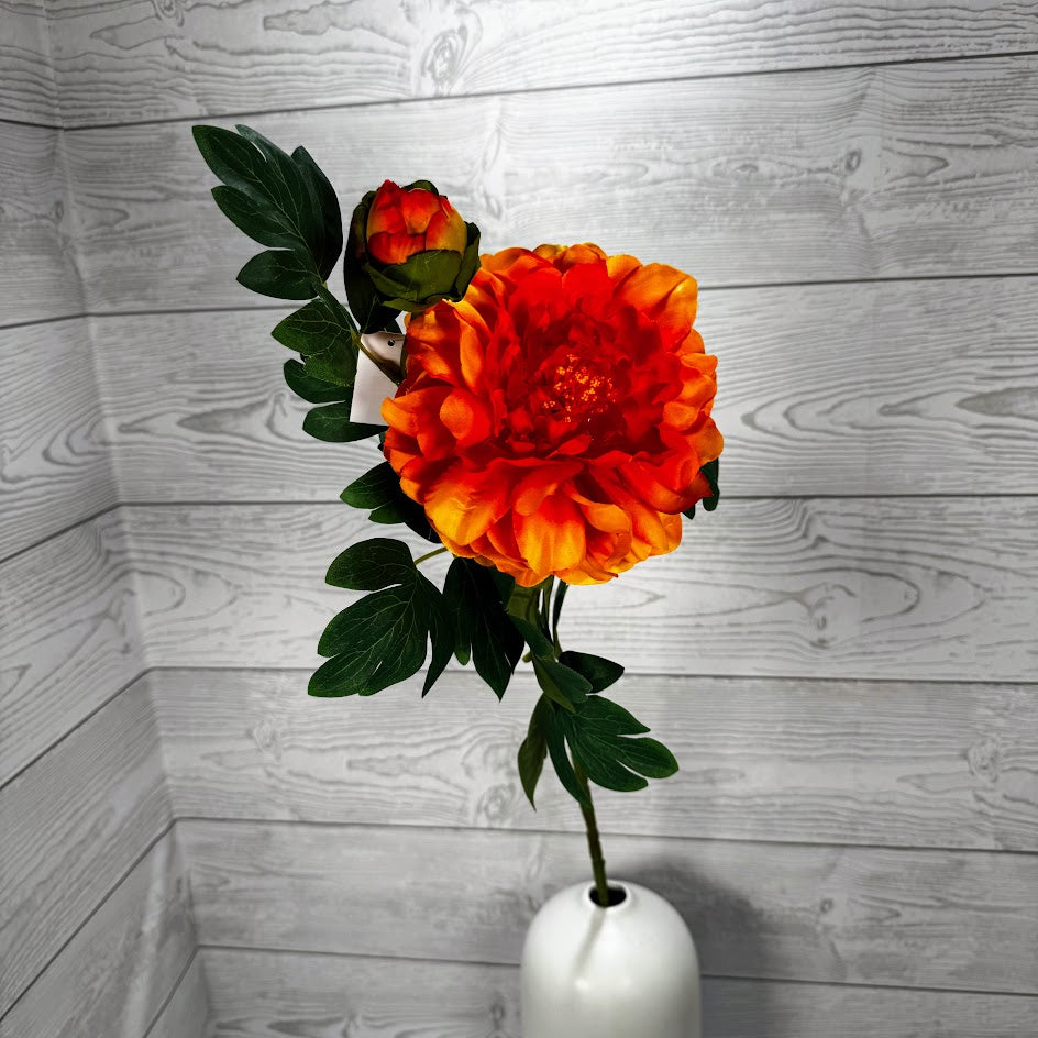 30IN PEONY SPRAY X2 - ORANGE - 85637-OR * PU