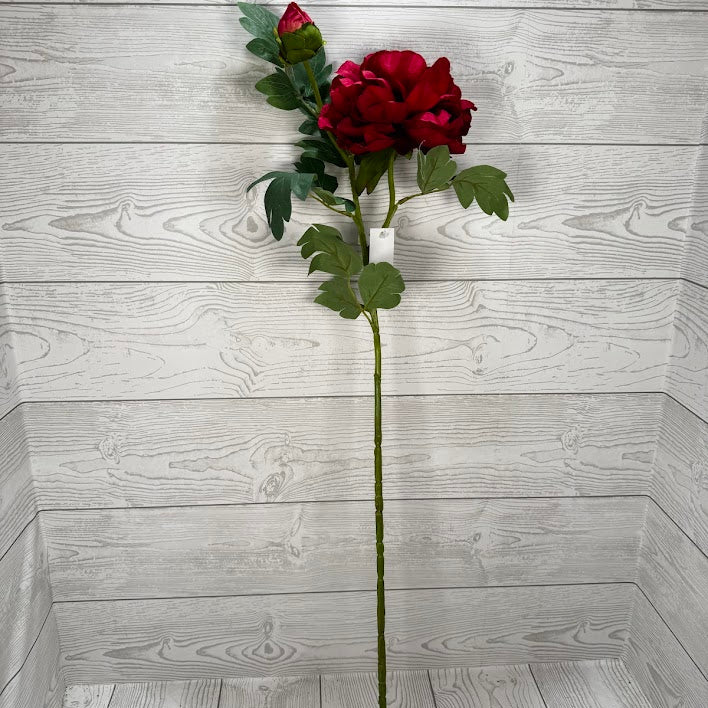 30IN PEONY SPRAY X2 - RED - 85637-RD * PU