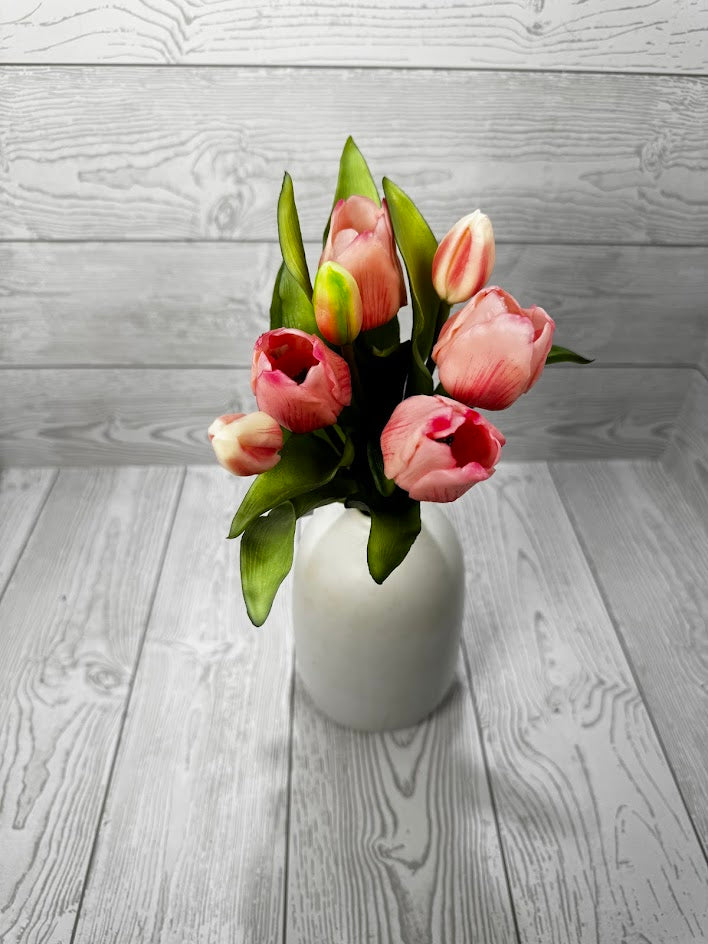 12IN SOFT TOUCH TULIP BUNDLE - PINK - 85465-PK * G