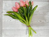 12IN SOFT TOUCH TULIP BUNDLE - PINK - 85465-PK * G