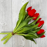 12IN SOFT TOUCH TULIP BUNDLE - RED - 85465-RD * G