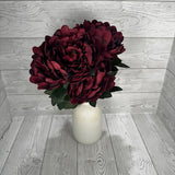 19IN PEONY BUSH X5 - BURGUNDY - 85212-BG * RD