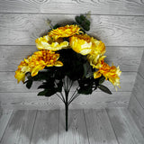21IN PEONY DAHLIA BUSH X14 - YELLOW - 21269-YEL *BR
