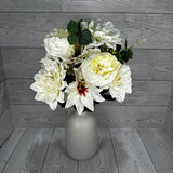 21IN PEONY DAHLIA BUSH X14 - CREAM - 21269-CR * BR