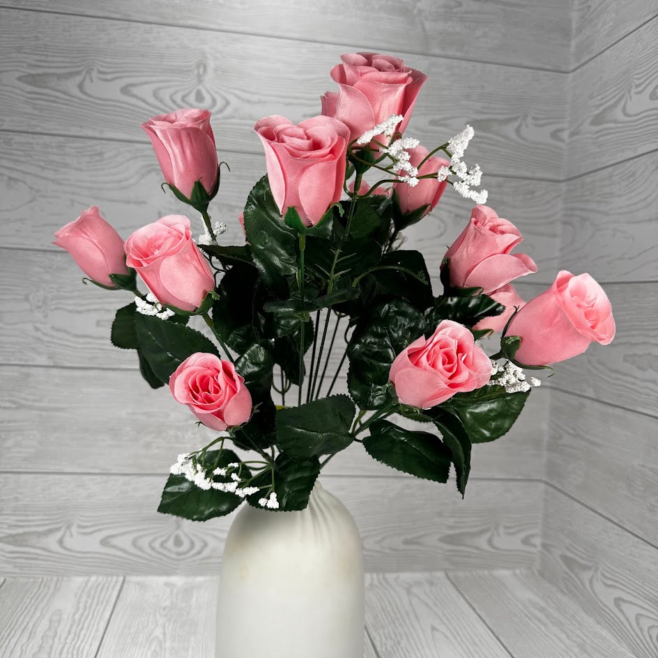 COLOR FAST LILLIAN ROSE BUD BUSH X14 STEMS - 30308 - INDIVIDUAL COLORS