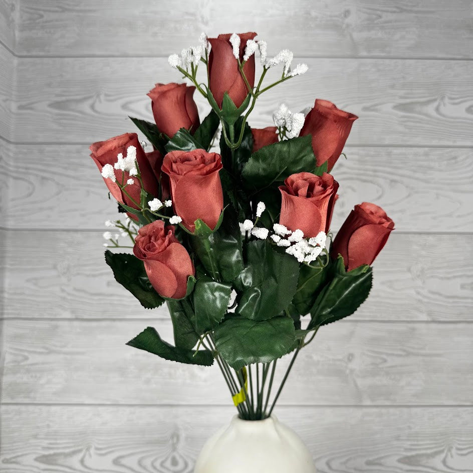 COLOR FAST LILLIAN ROSE BUD BUSH X14 STEMS - 30308 - INDIVIDUAL COLORS