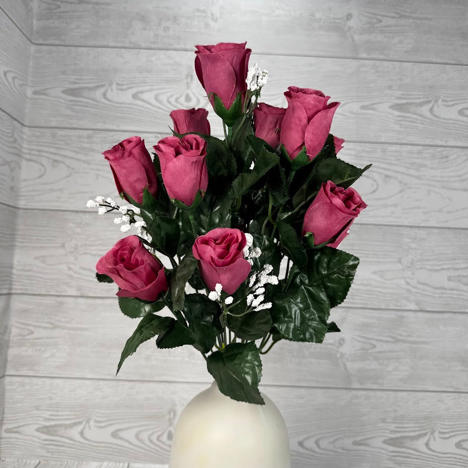 COLOR FAST LILLIAN ROSE BUD BUSH X14 STEMS - 30308 - INDIVIDUAL COLORS