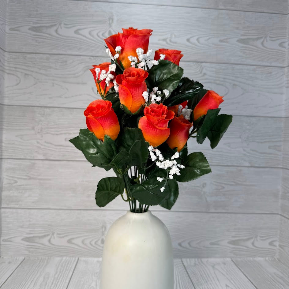 COLOR FAST LILLIAN ROSE BUD BUSH X14 STEMS - 30308 - INDIVIDUAL COLORS