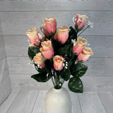 COLOR FAST LILLIAN ROSE BUD BUSH X14 STEMS - 30308 - INDIVIDUAL COLORS