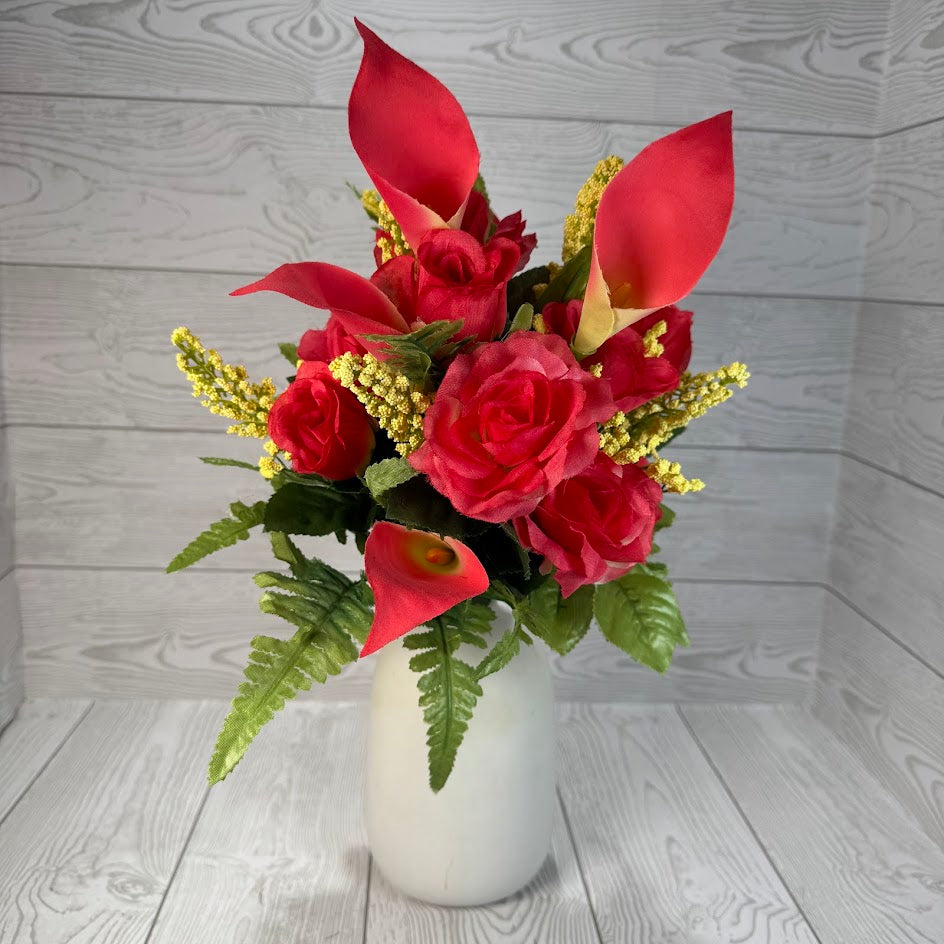 CALLA LILY / ROSE / IRIS BUNDLE X23 STEMS - B106 - INDIVIDUAL COLORS