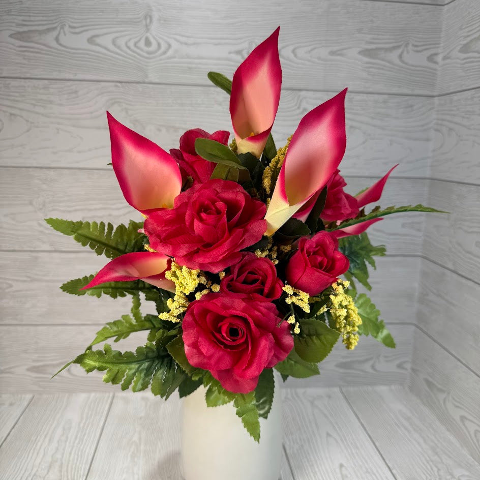CALLA LILY / ROSE / IRIS BUNDLE X23 STEMS - B106 - INDIVIDUAL COLORS