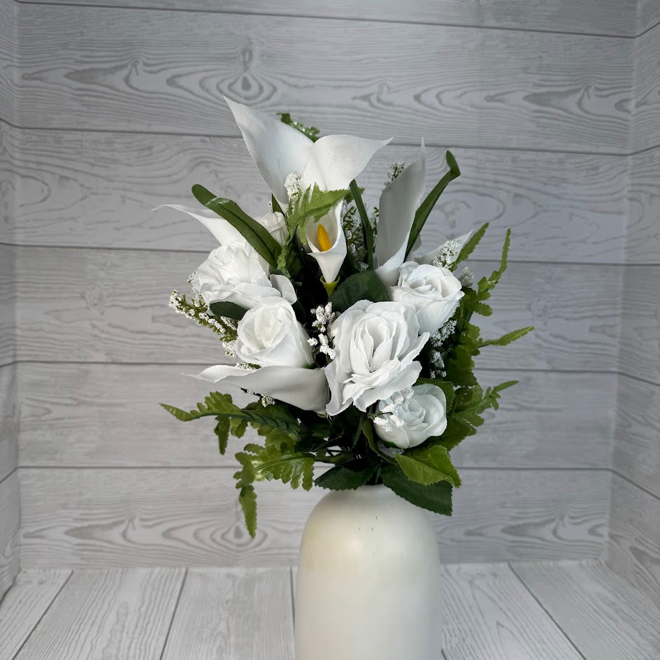 CALLA LILY / ROSE / IRIS BUNDLE X23 STEMS - B106 - INDIVIDUAL COLORS