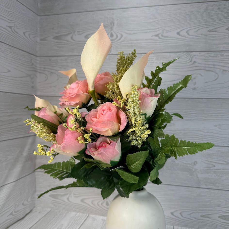 CALLA LILY / ROSE / IRIS BUNDLE X23 STEMS - B106 - INDIVIDUAL COLORS