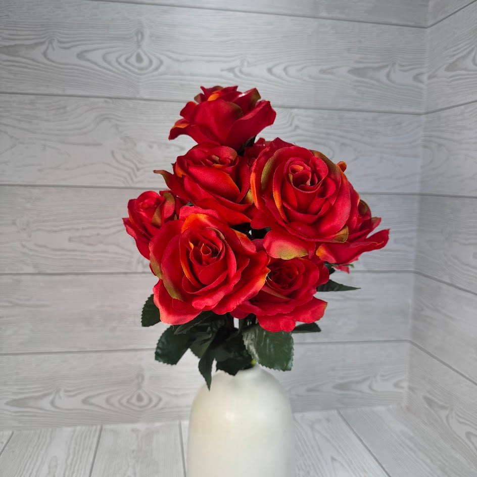 COLOR FAST LILLIAN OPEN ROSE BUSH X12 STEM H17 - 30388 - INDIVIDUAL COLORS