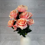 COLOR FAST LILLIAN OPEN ROSE BUSH X12 STEM H17 - 30388 - INDIVIDUAL COLORS