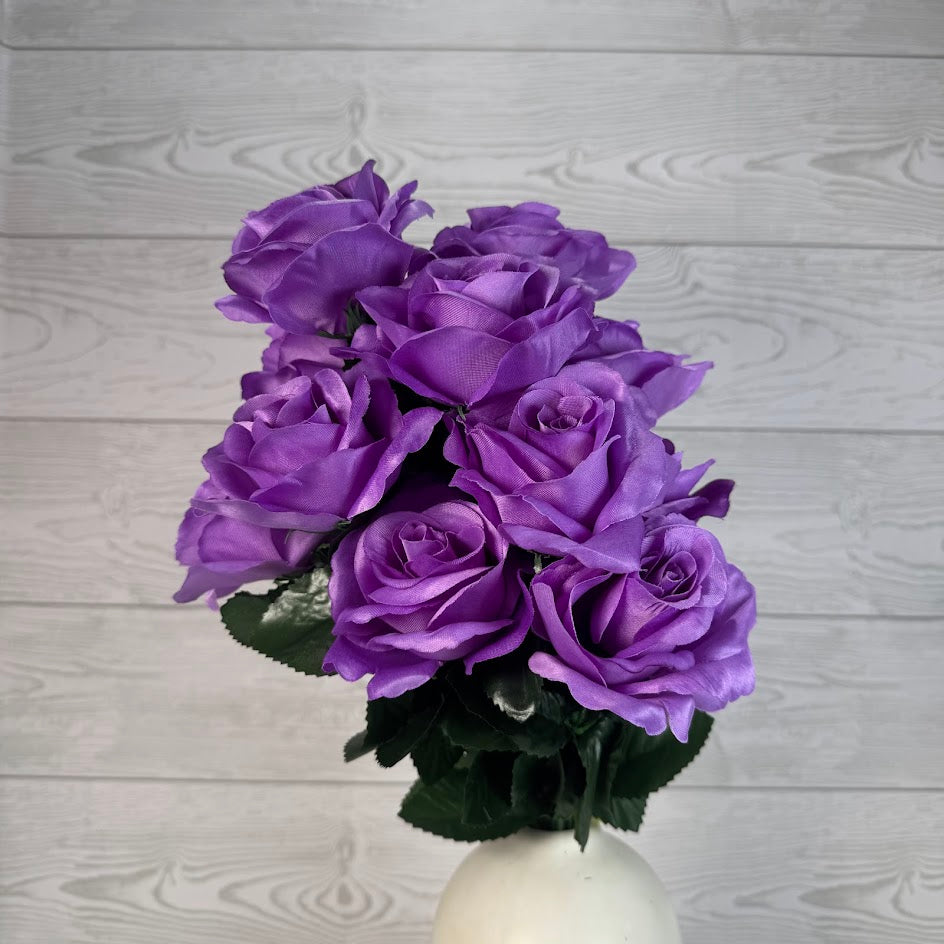 COLOR FAST LILLIAN OPEN ROSE BUSH X12 STEM H17 - 30388 - INDIVIDUAL COLORS