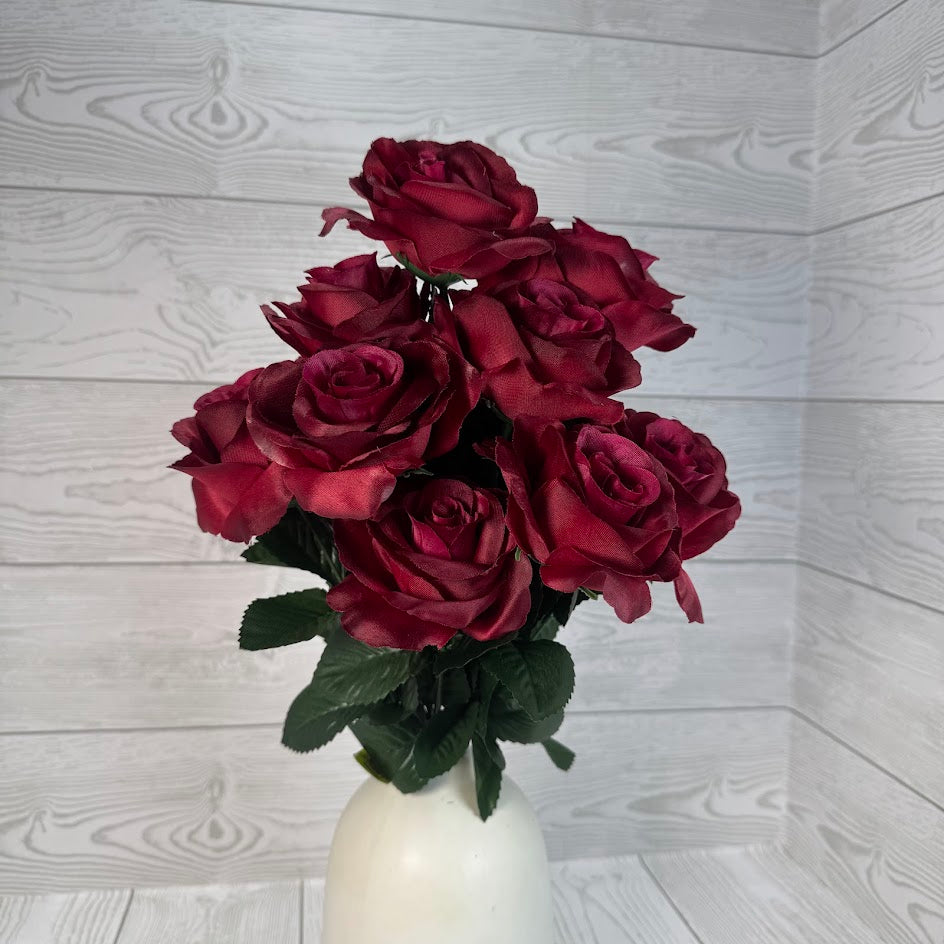 COLOR FAST LILLIAN OPEN ROSE BUSH X12 STEM H17 - 30388 - INDIVIDUAL COLORS