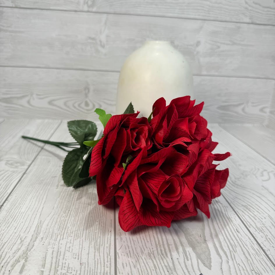 16IN PRINTING ROSE BUSH X6 STEMS - 57203 - INDIVIDUAL COLORS