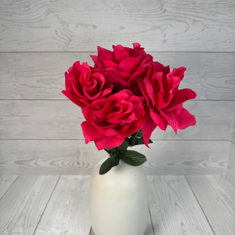 16IN PRINTING ROSE BUSH X6 STEMS - 57203 - INDIVIDUAL COLORS
