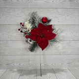 18IN MIXED PINE PINECONE - WHITE/RED - 85940 * PK G