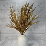 20IN PLASTIC BUTTON FERN - GOLD - 85797-GOLD * OO