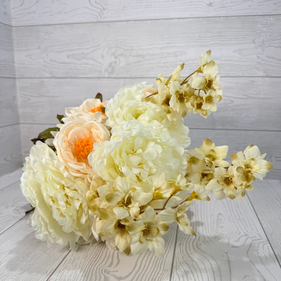 27IN PEONY MUM ROSE - CREAM - 85205-CR * BR