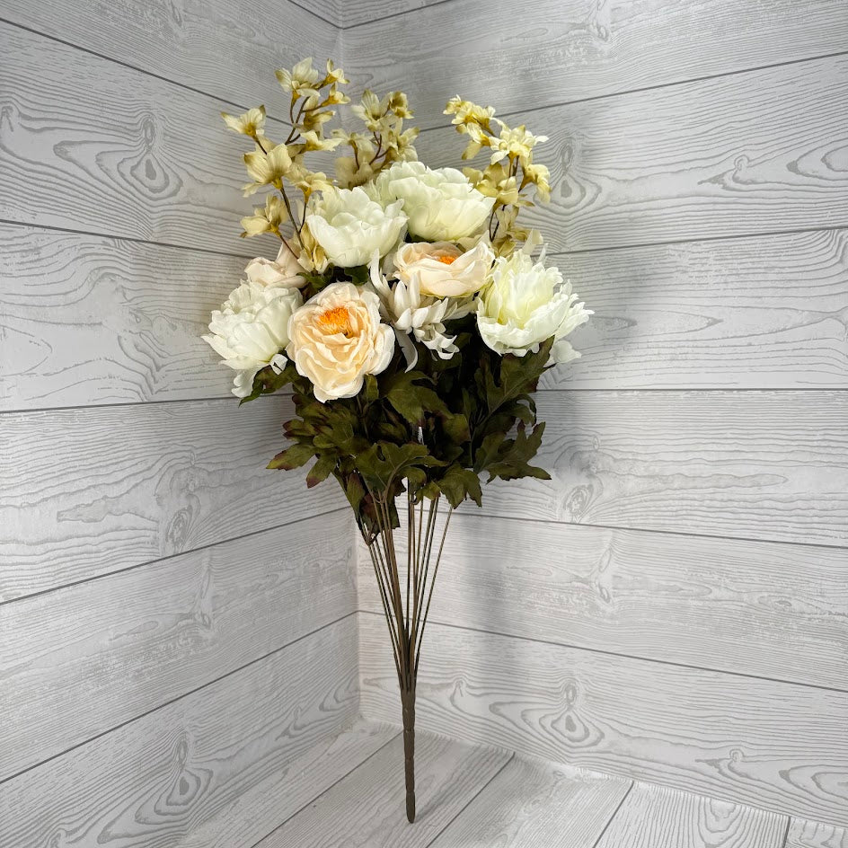 27IN PEONY MUM ROSE - CREAM - 85205-CR * BR
