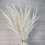 20IN PLASTIC BUTTON FERN - WHITE - 85797-WT * OO