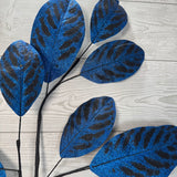 32IN MAGNOLIA LEAF SPRAY - BLUE/BLACK - 65706-BL * G