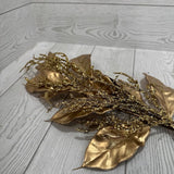 24" MAGNOLIA LEAF SPRAY - GOLD - 32297-GOLD * G