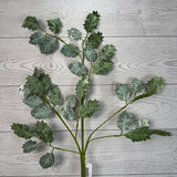 30.5" METALLIC HOLLY LEAF - GREEN - 40486-GN * OO