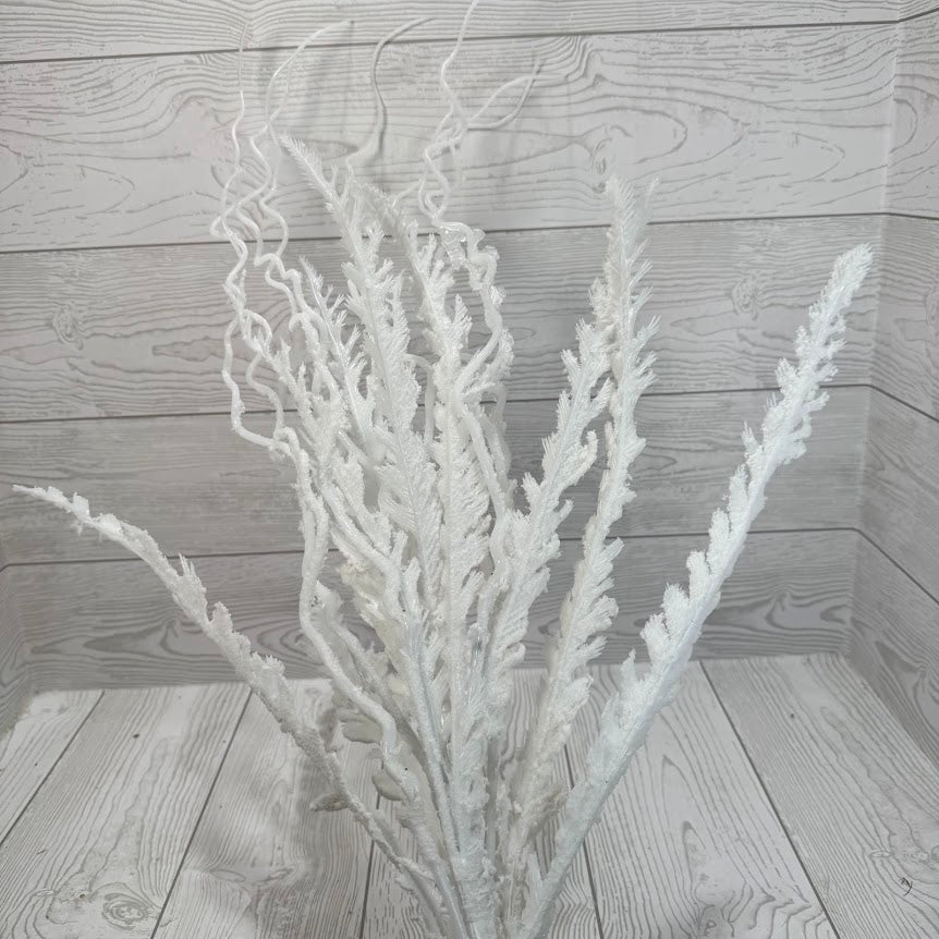 49IN FERN TWIG SPRAY - WHITE - 85419 * PU