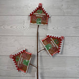 29" GINGERBREAD HOUSE - RED/GREEN/BROWN - 65837 * G