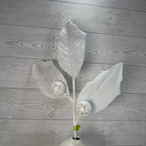 HOLLY LEAVES SPRAY X3 H27 - WHITE - 86264WT * G