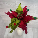 POINSETTIA STEM H24XDIA11 - RED/GREEN - 86306RDGN *G
