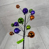 BALL PICK ORNAMENT H16 - GREEN/PURPLE/ORANGE - 57123HAL * G