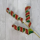 METALLIC CURLY SPRAY X3 H27 - RED/GREEN/GOLD - 86277RDGN * G