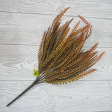 PLASTIC LEAVES BUSH X7 H20 - ORANGE - 57355OR * R BR