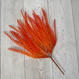 PLASTIC LEAVES BUSH X5 H16 - ORANGE - 57497OR * R BR