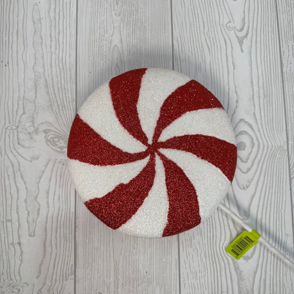 PEPPERMINT LOLLIPOP DIA8XH24 - RED/WHITE - 84913RDWT * G