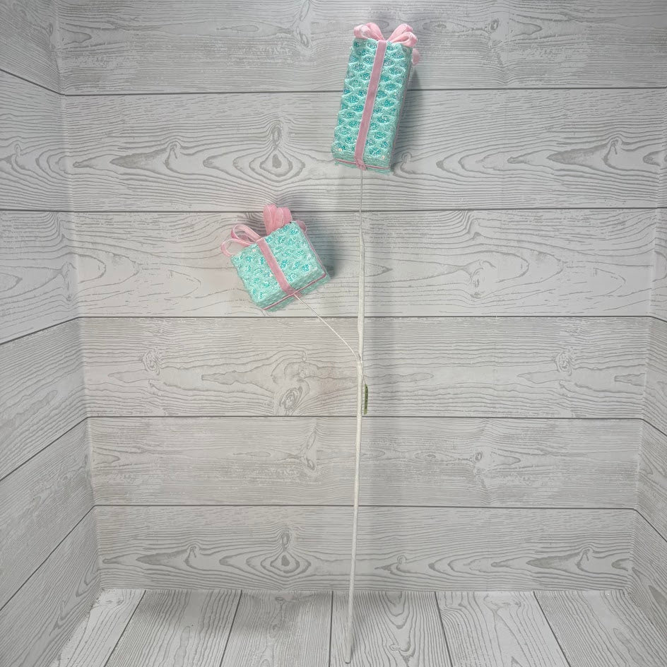 MESH GIFT BOX SPRAY X2 H28 - MINT/PINK - 86351MINT * RD