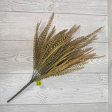 PLASTIC LEAVES BUSH X7 H20 - BEIGE/BROWN - 57355BEBN * R BR