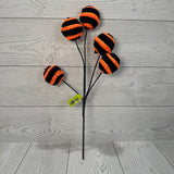 STRIPE BALL PICK X5 H16 - BLACK/ORANGE - 57395OR * G