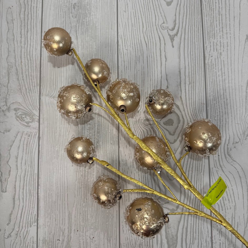 ORNAMENT BALL SPRAY X10 H26 - GOLD - 85556GD * G