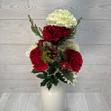 COLOR FAST MP CARNATION CONE BERRY MIX X14 H22 - RED/CREAM/BROWN - 88830RDCM * PK G